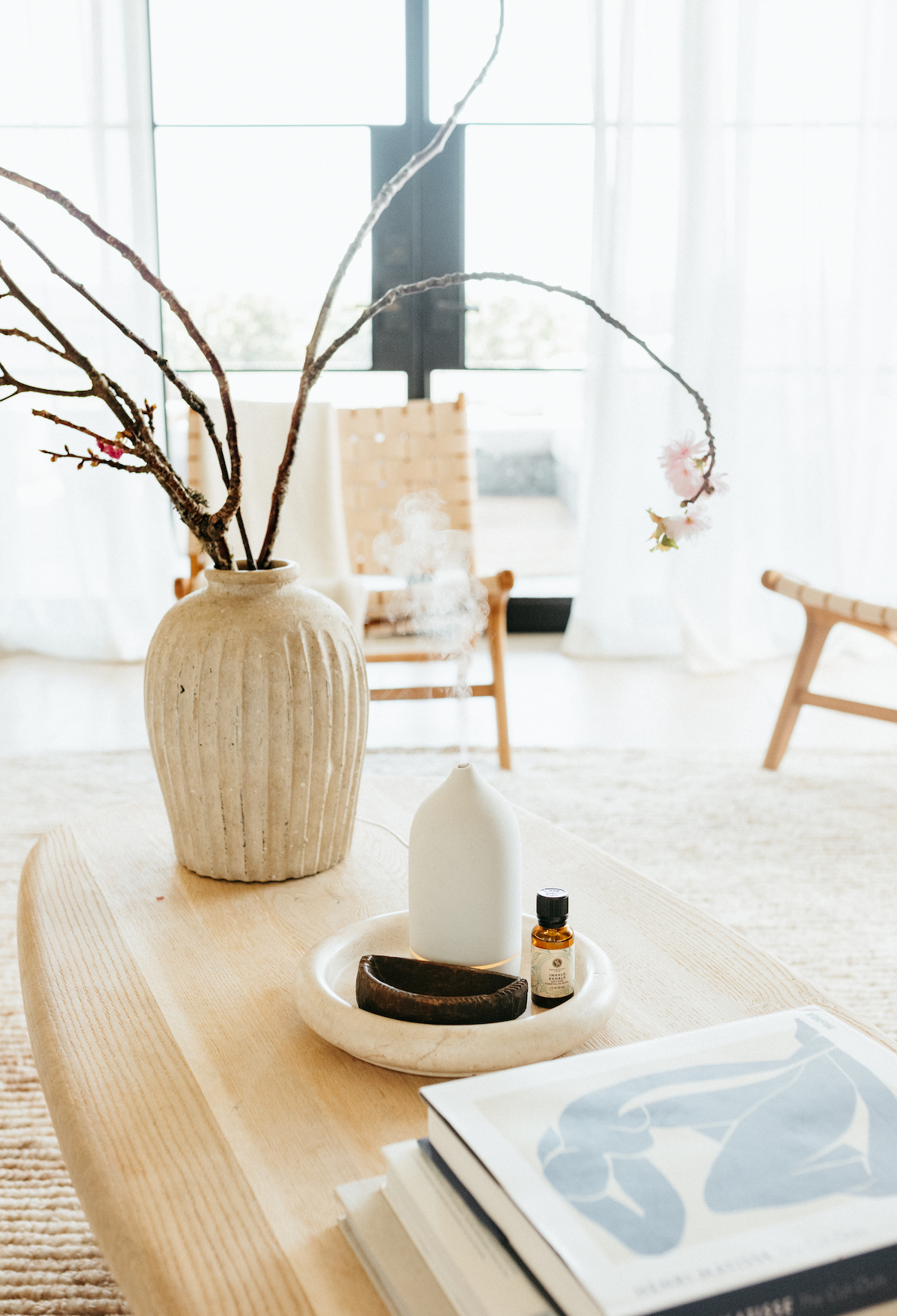 camille styles living room, essential oil diffuser_health trends 2024