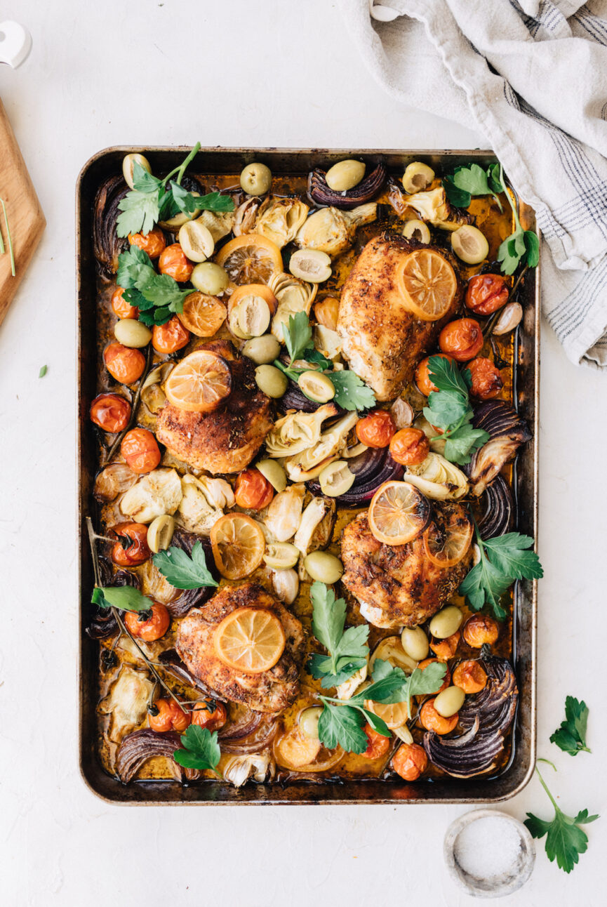 lemon sheet pan chicken_health trends 2024